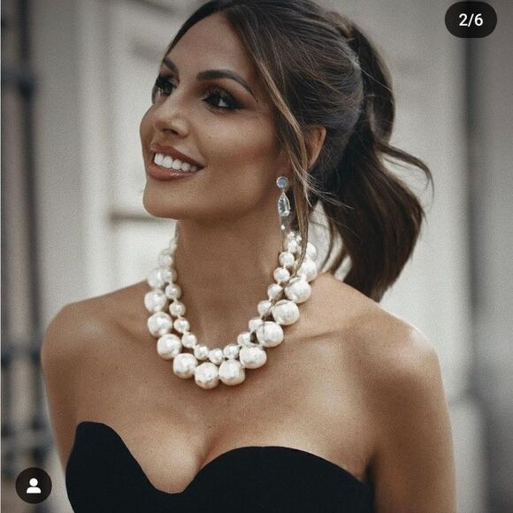 ZARA 2- Pack of pearl necklaces BLOGGERS FAV - Picture 3 of 15